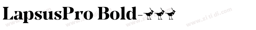 LapsusPro Bold字体转换